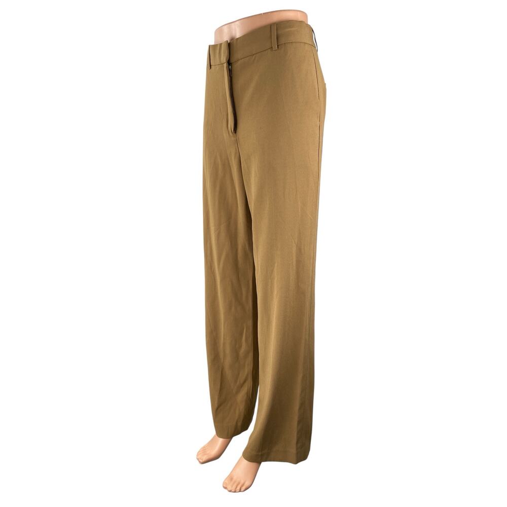 Aritzia Babaton Women's Tan High Waisted Wide Leg Straight Trousers Pants Size 4 - Picture 2 of 7